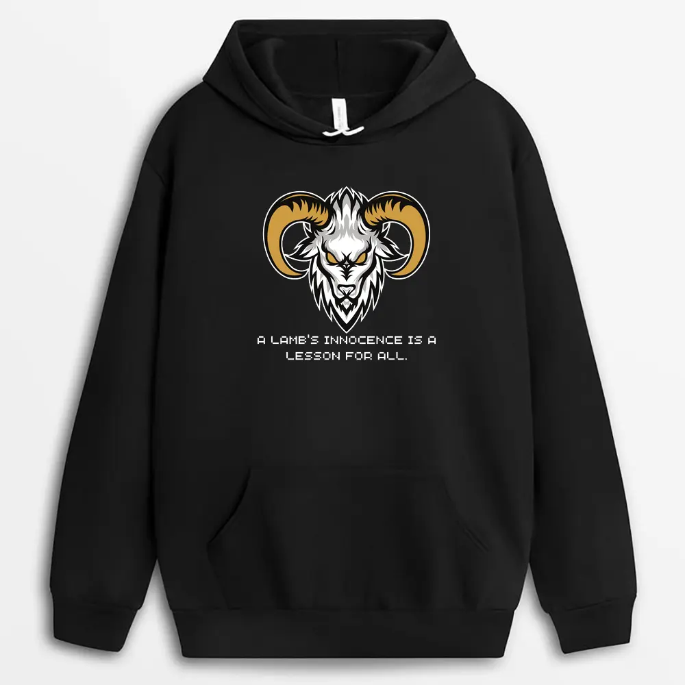 A Lambs Innocence Is A Lesson For All Zacxgap Hoodie - Black