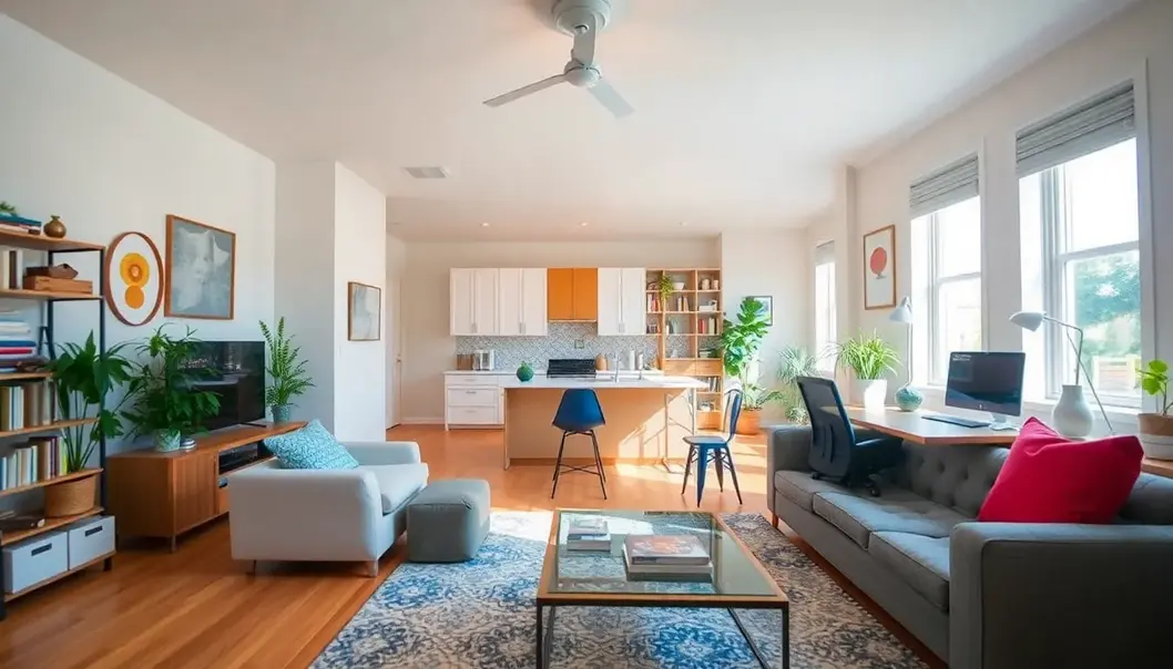 A well-organized home emphasizing mental clarity and a serene atmosphere.